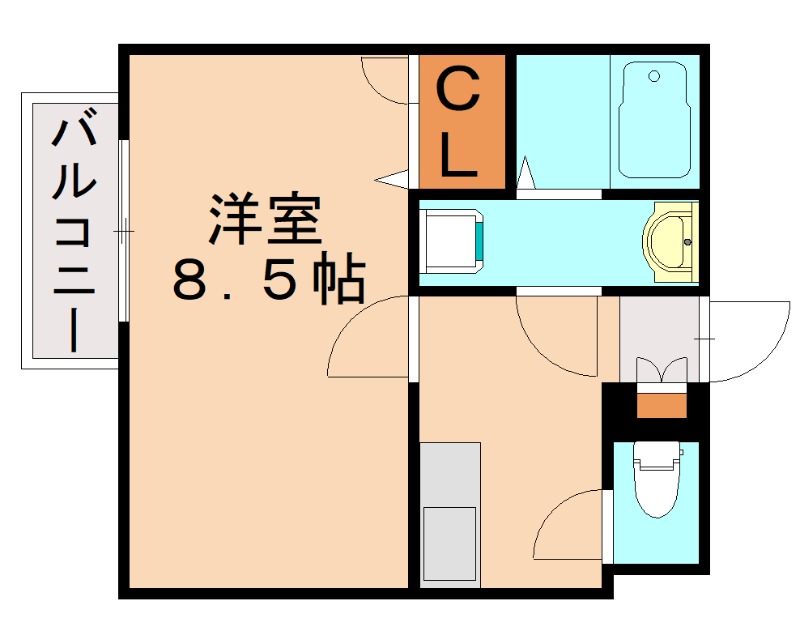 福岡市博多区東光のマンションの間取り