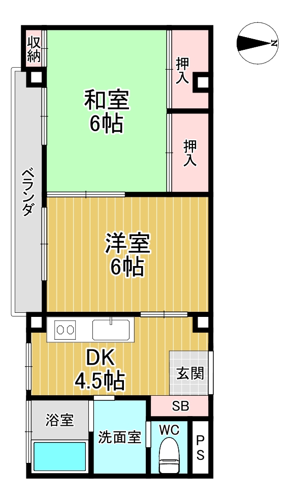 まるたか観光助川町第2ビルの間取り