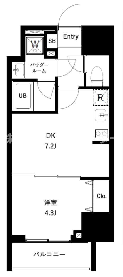 北区王子のマンションの間取り