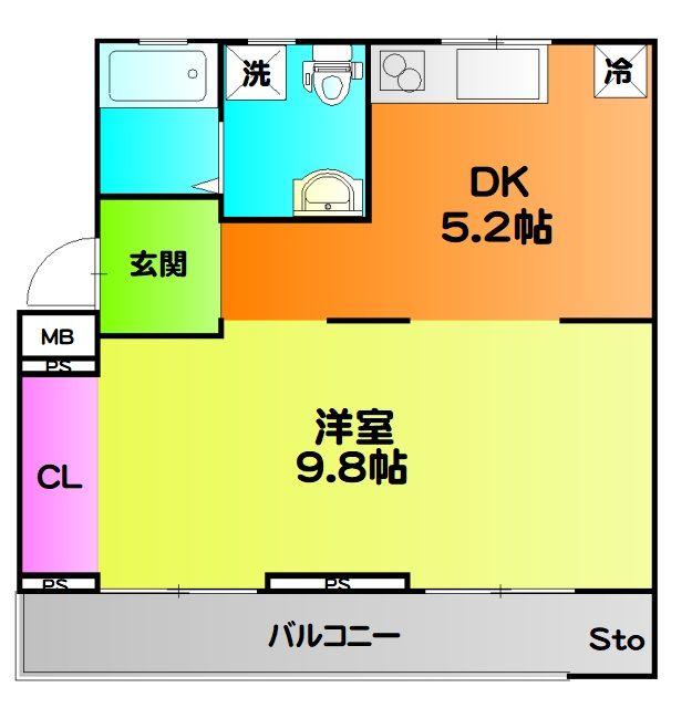 足立区東綾瀬のマンションの間取り