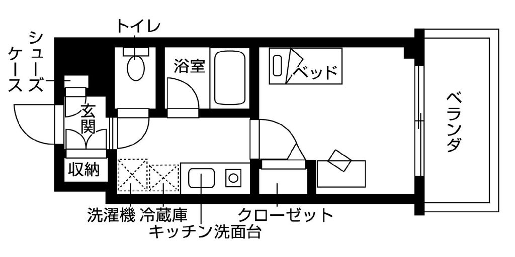 東大阪市西上小阪のマンションの間取り