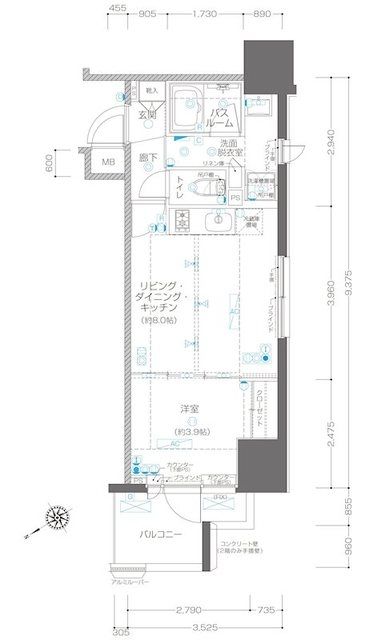 ＺＯＯＭ川崎ＥＡＳＴの間取り