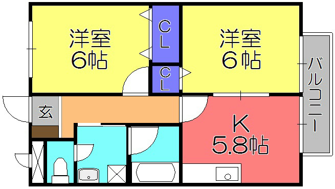 【サニーハウス萩原の間取り】