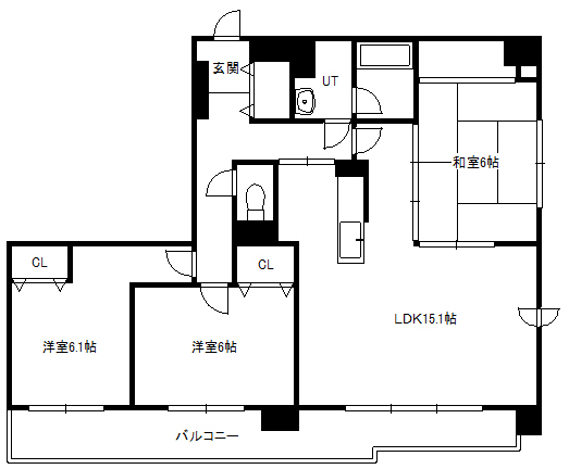 MANSION KURODA山鼻19条IIの間取り