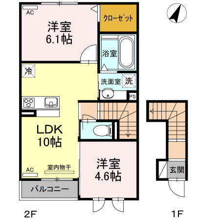 エレガンス三本木の間取り