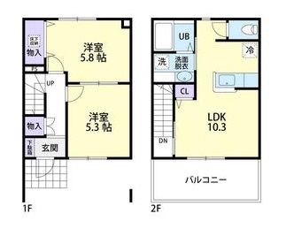 神栖市下幡木のアパートの間取り