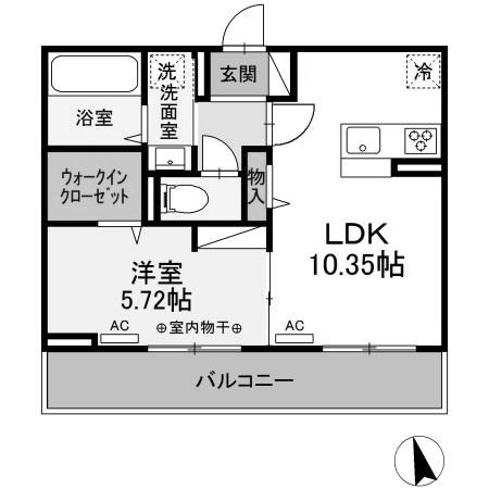 高崎市問屋町のアパートの間取り