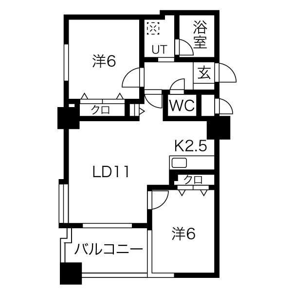 ノヴァ大通IIの間取り