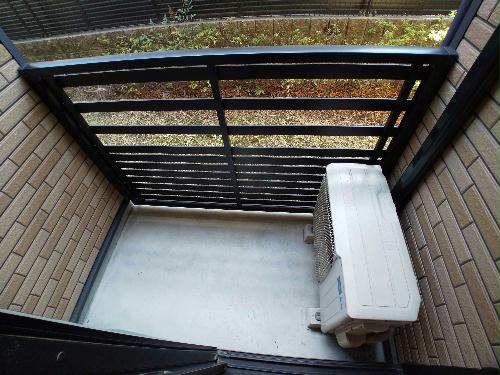 バルコニー　エアコン設置