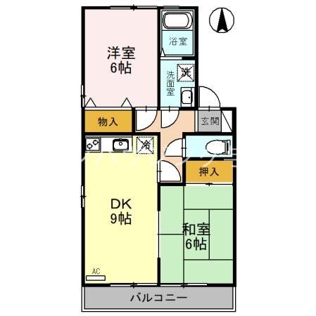 さいたま市大宮区高鼻町のアパートの間取り