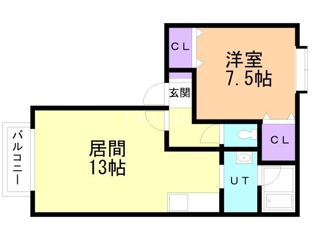 勇払郡厚真町字本郷のアパートの間取り