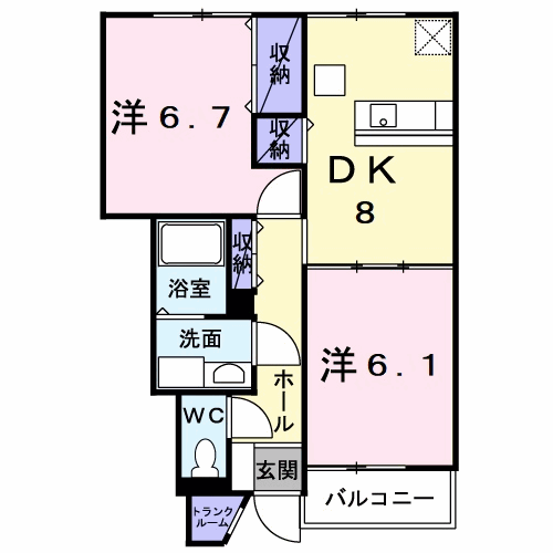 ガルテン　ヒューゲル　Iの間取り