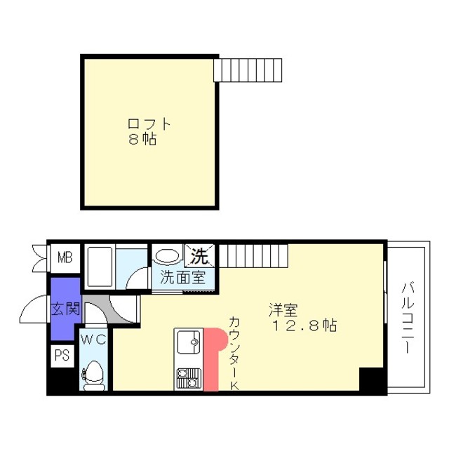 大阪市住吉区万代のアパートの間取り