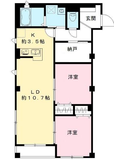 新宿区西早稲田のマンションの間取り