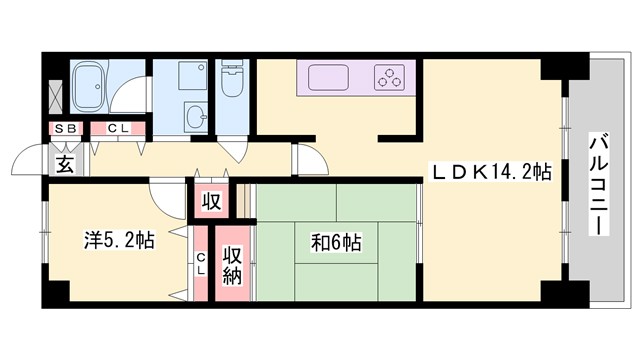 ライオンズマンション姫路東今宿の間取り