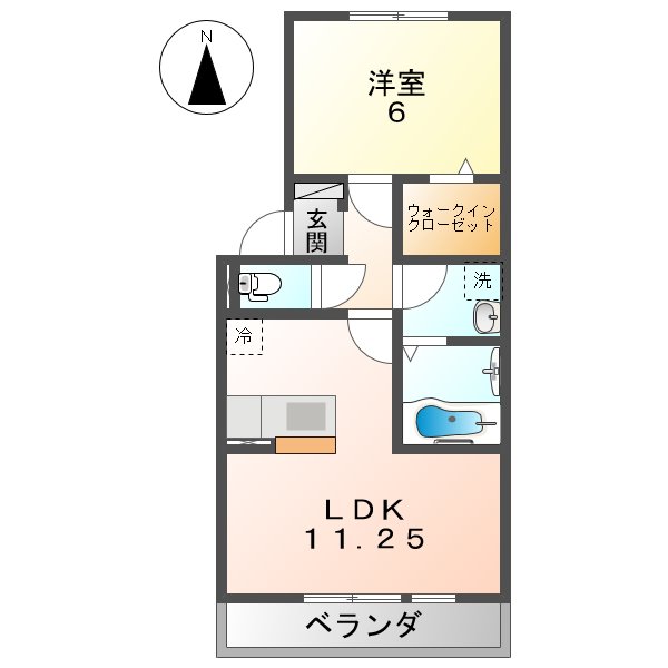 弥富市平島中のアパートの間取り