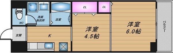 大阪市港区波除のマンションの間取り