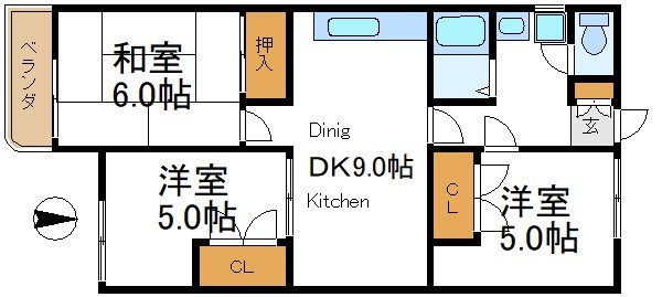 エクセルエステート吉田1の間取り