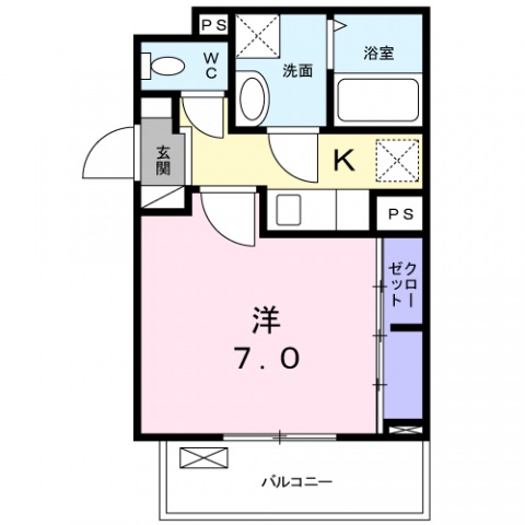 広島市佐伯区皆賀のアパートの間取り