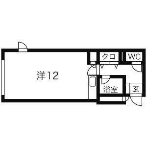 札幌市豊平区月寒西一条のマンションの間取り