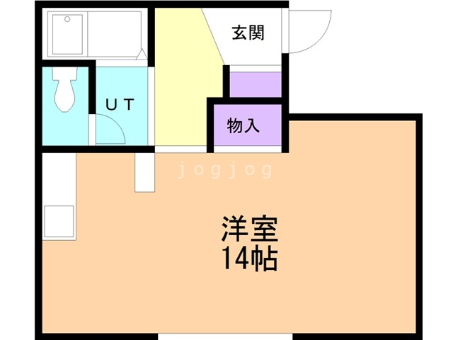 札幌市西区西野八条のアパートの間取り