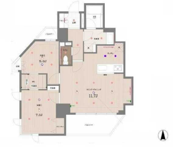 【豊島区東池袋のマンションの間取り】