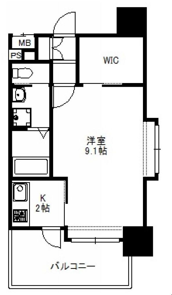 エルスタンザ天神東の間取り