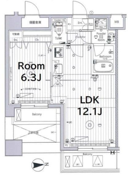 【足立区西新井本町のマンションの間取り】