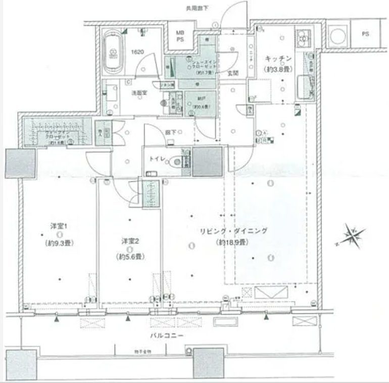 ザ・パークハウス西新宿タワー60の間取り