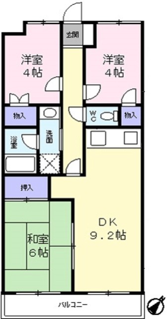 リブイン日野の間取り