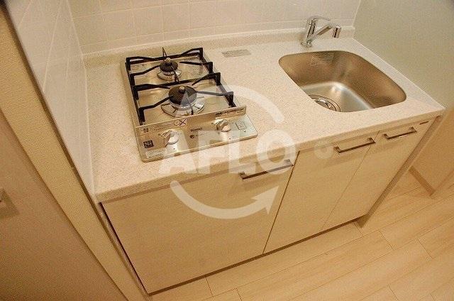 キッチン　プレサンス堺筋本町駅前　ガス2口コンロシステムキッチン