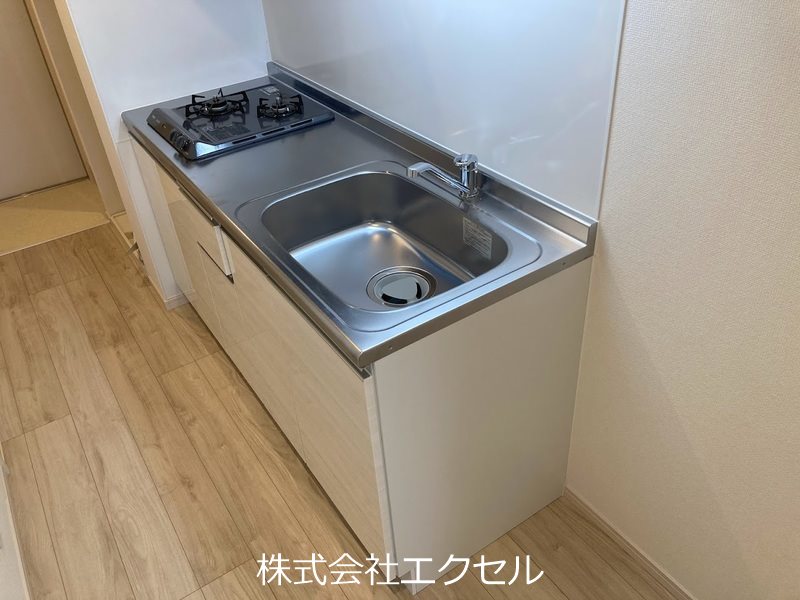 キッチン　2口コンロ付きのキッチンです。