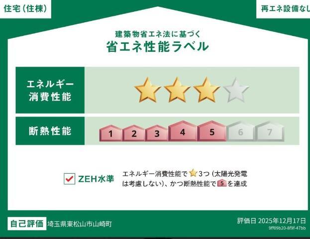 建物外観　省エネ性能ラベル