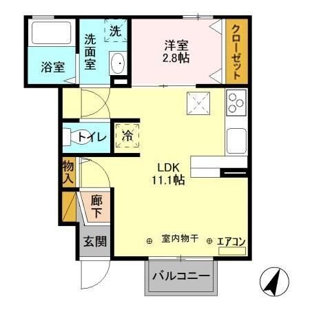 ウィル コスモ 若草の間取り写真