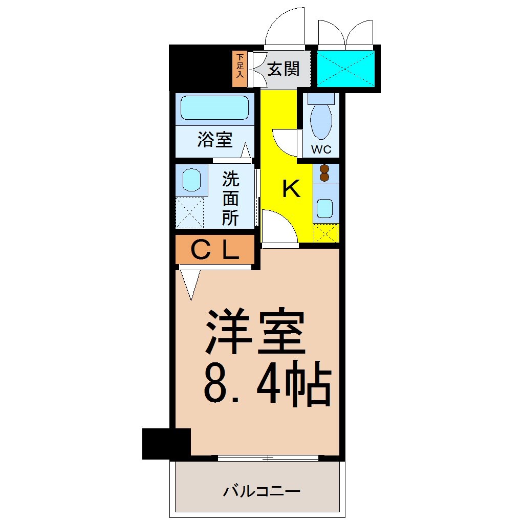 地下鉄鶴舞線 浅間町駅 徒歩8分 10階建 築23年の間取り写真