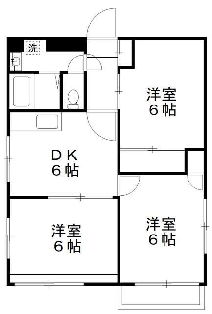 ＪＲ武蔵野線 南流山駅 徒歩15分 3階建 築37年の間取り写真