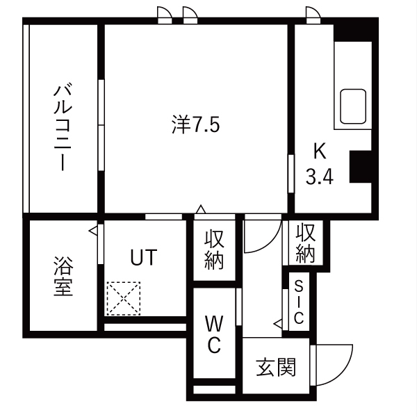 アヴニール西新町の間取り写真