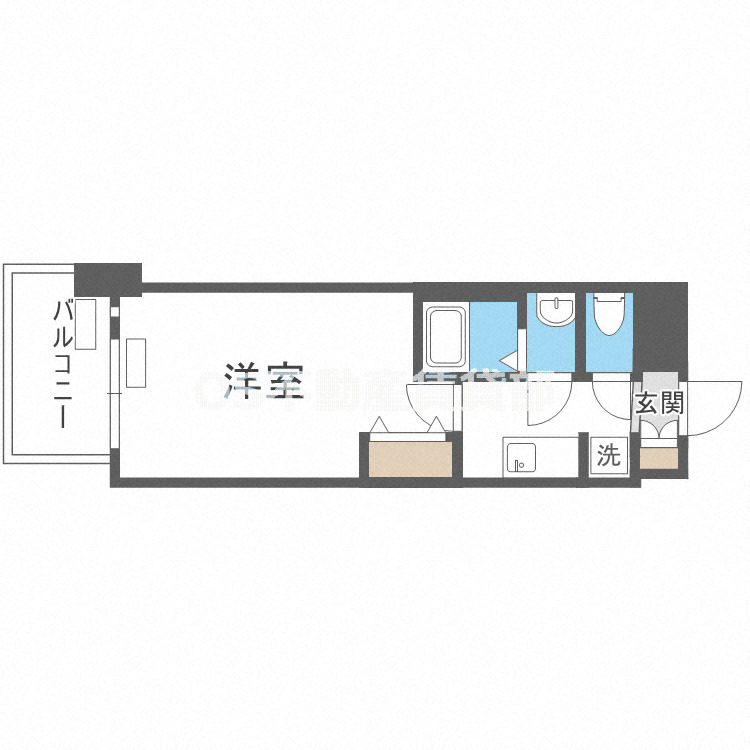 地下鉄谷町線 中崎町駅 徒歩2分 14階建 築6年の間取り写真