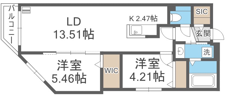 シエル中島公園の間取り写真