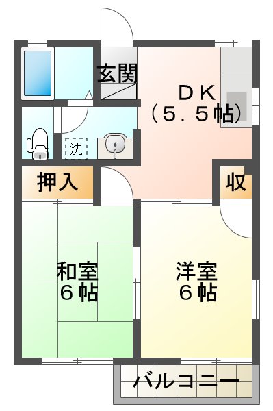 リヴィエールBの間取り