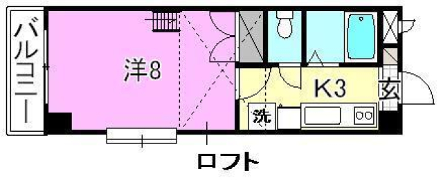 松山市築山町のマンションの間取り