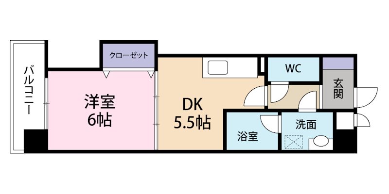 北九州市小倉北区清水のマンションの間取り