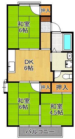 グランディール行橋　Ａ棟の間取り