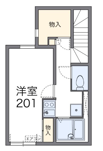 東京都中野区上鷺宮５（アパート）の賃貸物件の間取り