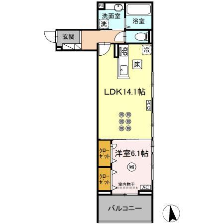 Ｎａｇｏｍｉ　１０の間取り