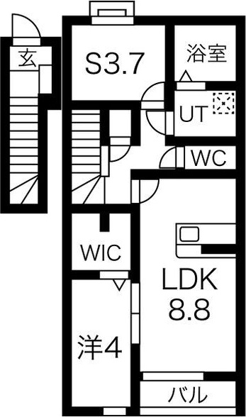 盛岡市上厨川字幅新築の間取り