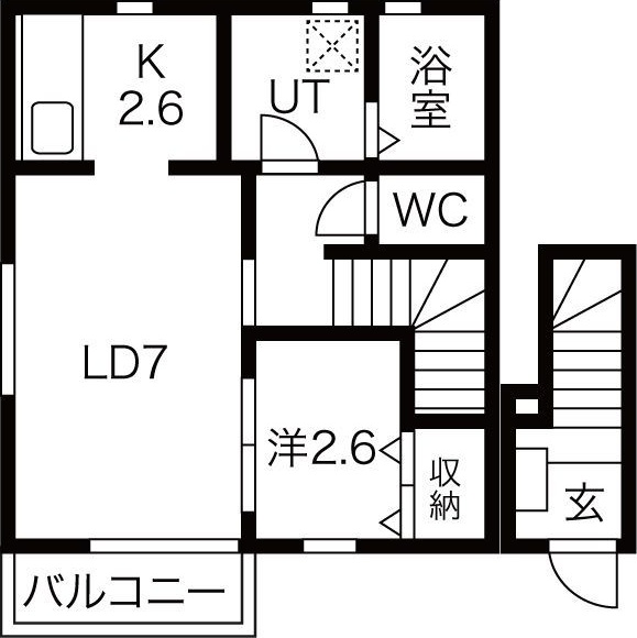 北上市町分２地割築7年の間取り