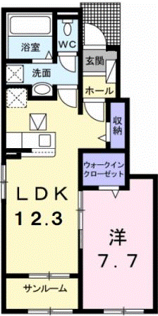 伊勢市中須町のアパートの間取り