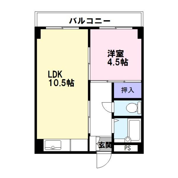 高砂市高砂町浜田町のマンションの間取り