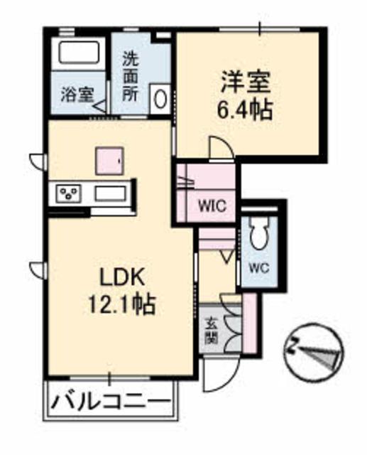 ハウス　フロイデＢの間取り